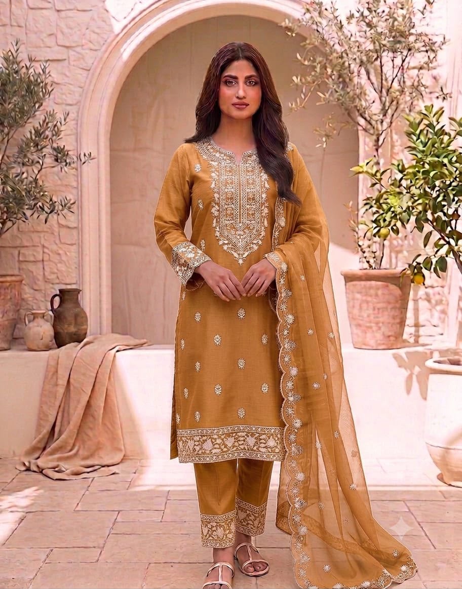 BAREEZE EMBRIODERY 3 PIECE LAWN