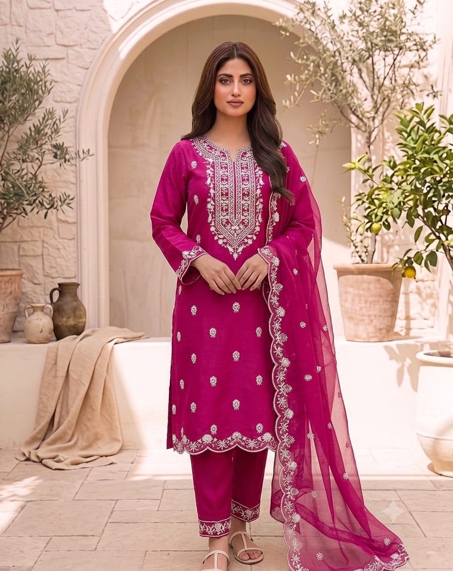 BAREEZE EMBRIODERY 3 PIECE LAWN