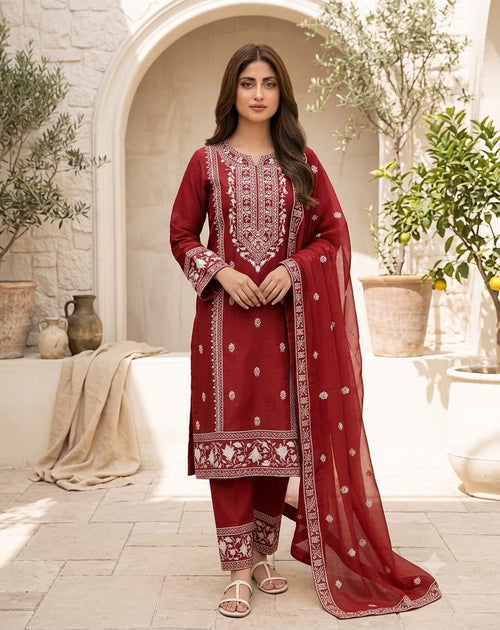 BAREEZE EMBRIODERY 3 PIECE LAWN