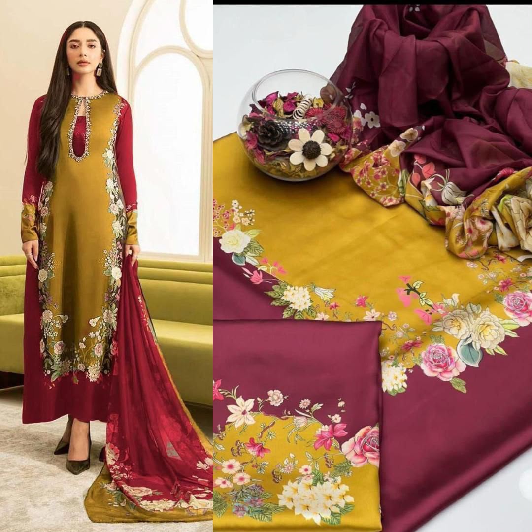LULUSAR Tie & Dye Digital Print Shamooz Silk Collection