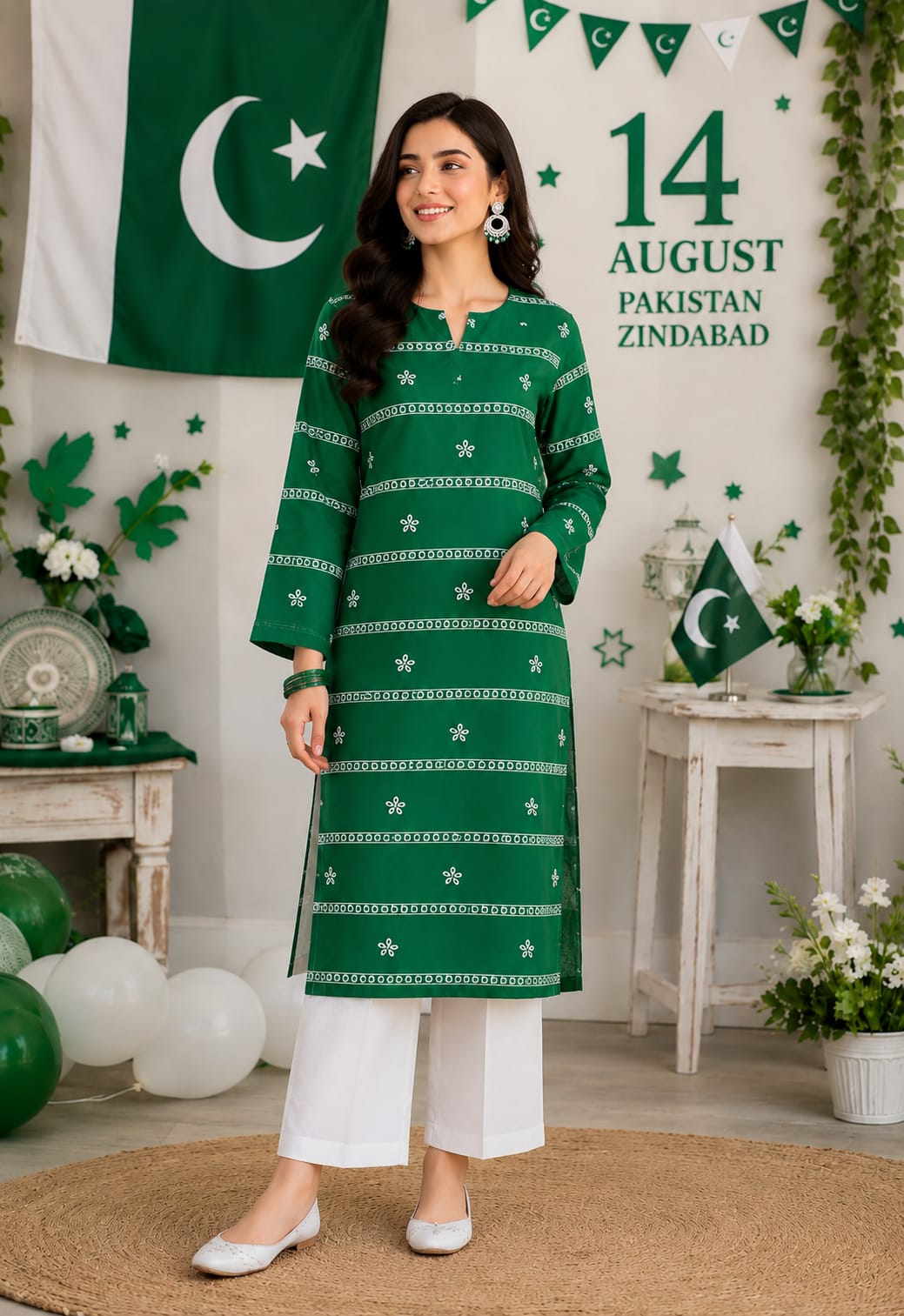 Embroidery 2 PC Happy Independence Day Lawn