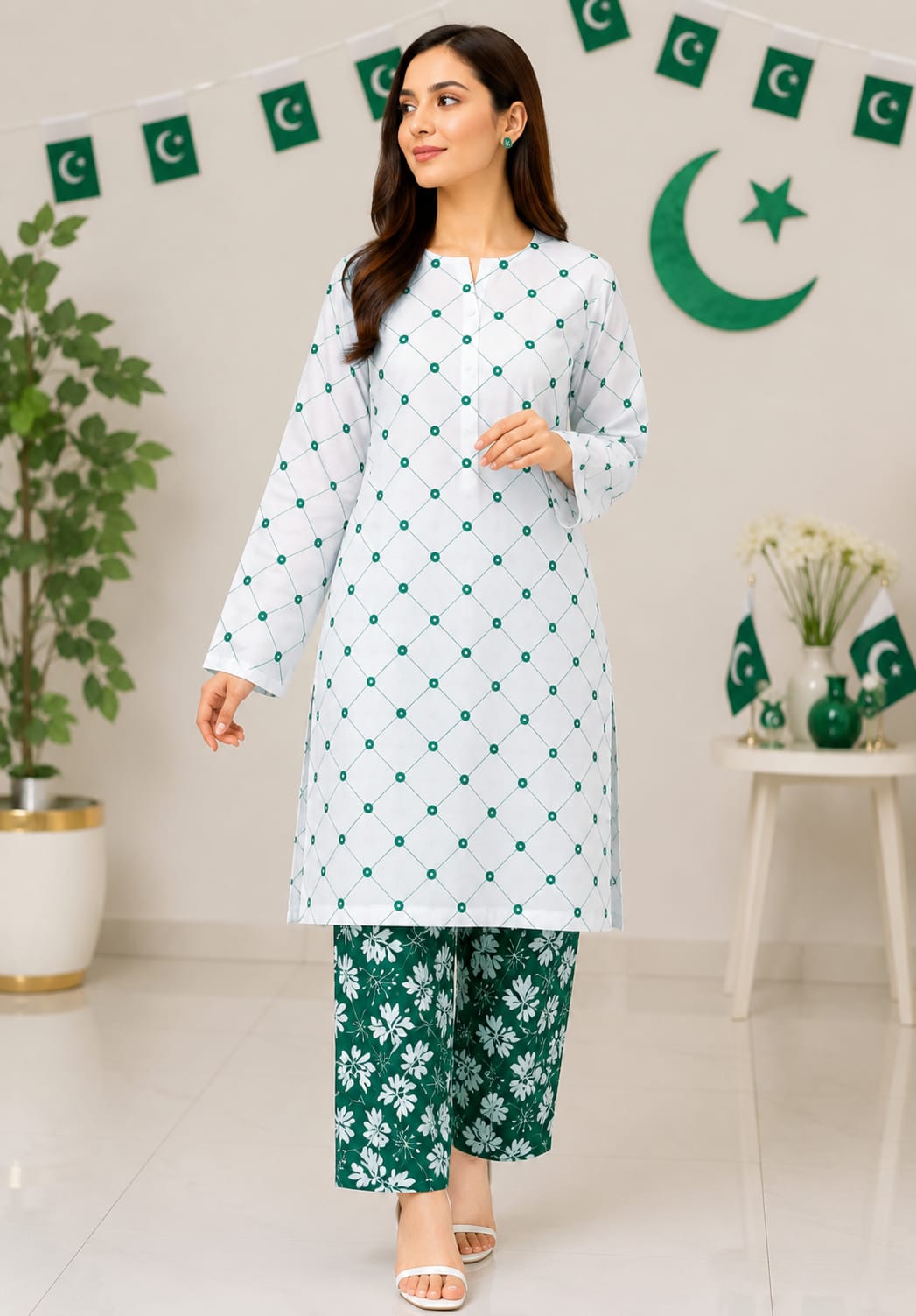 Embroidery 2 PC Happy Independence Day Lawn