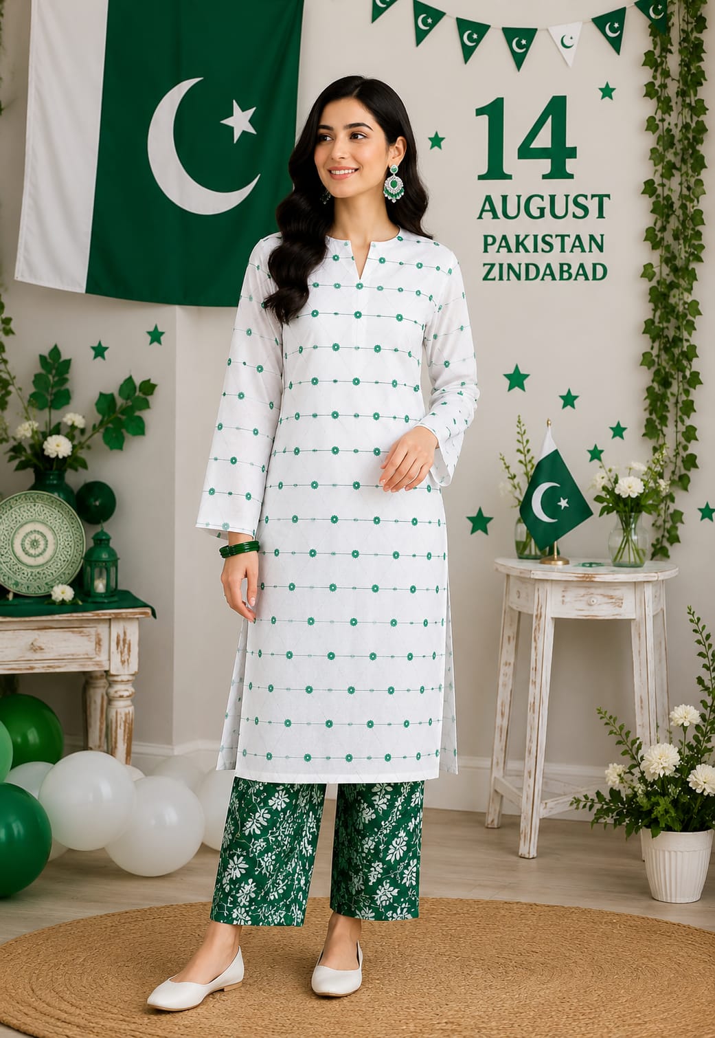 Embroidery 2 PC Happy Independence Day Lawn