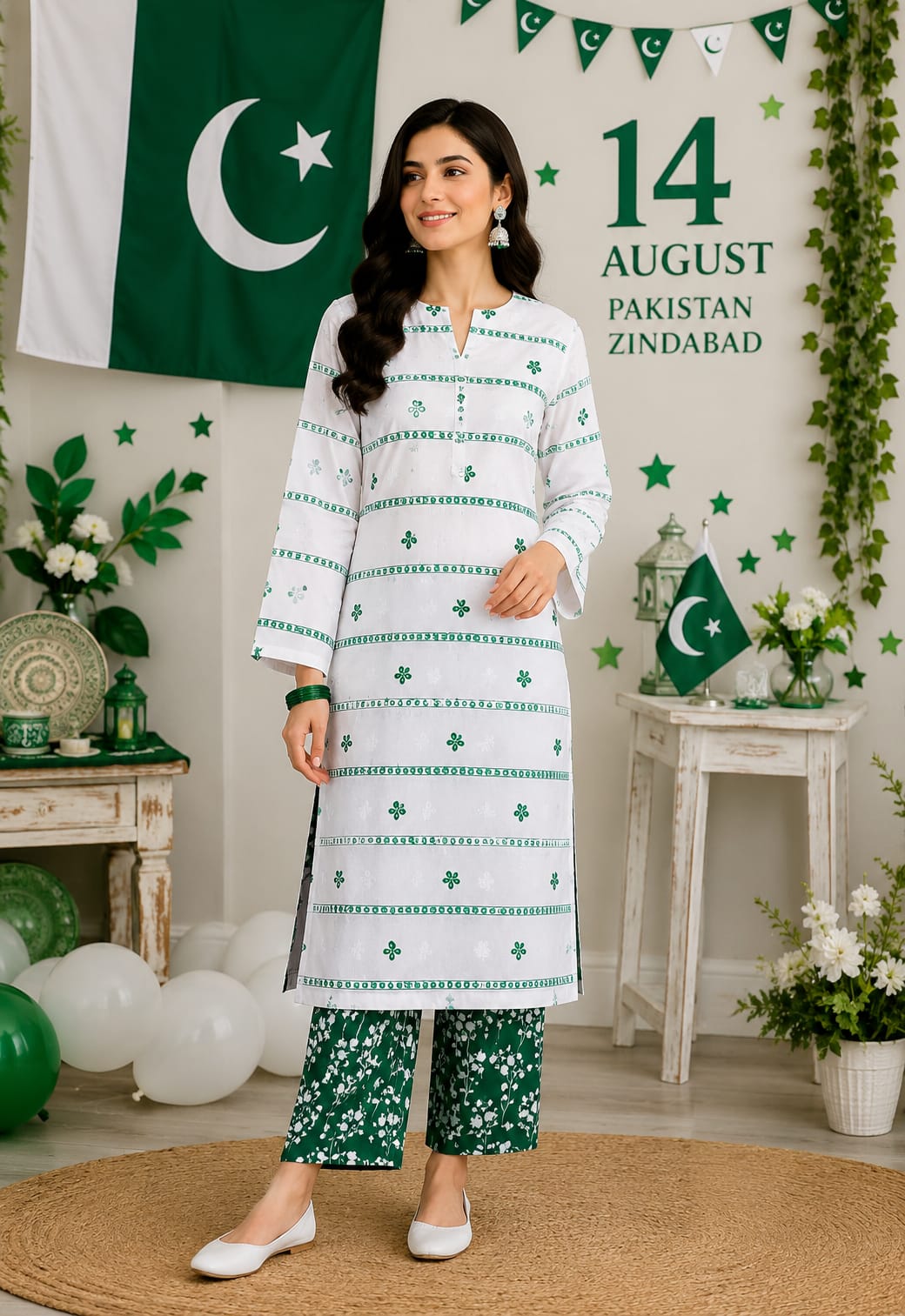 Embroidery 2 PC Happy Independence Day Lawn