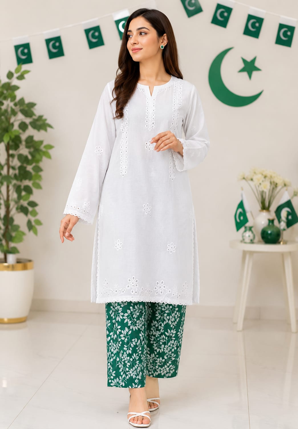 Embroidery 2 PC Happy Independence Day Lawn