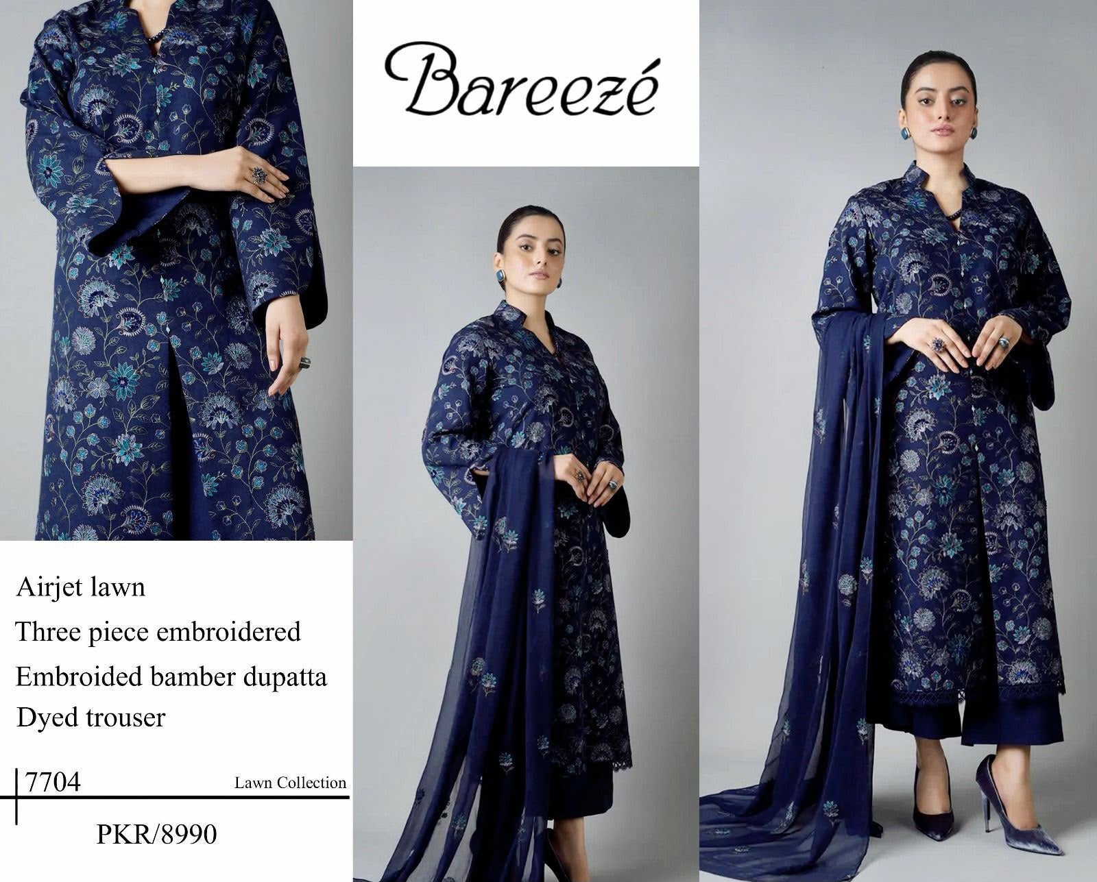 Bareeze Premium Airjet Lawn 3-Piece Suit
