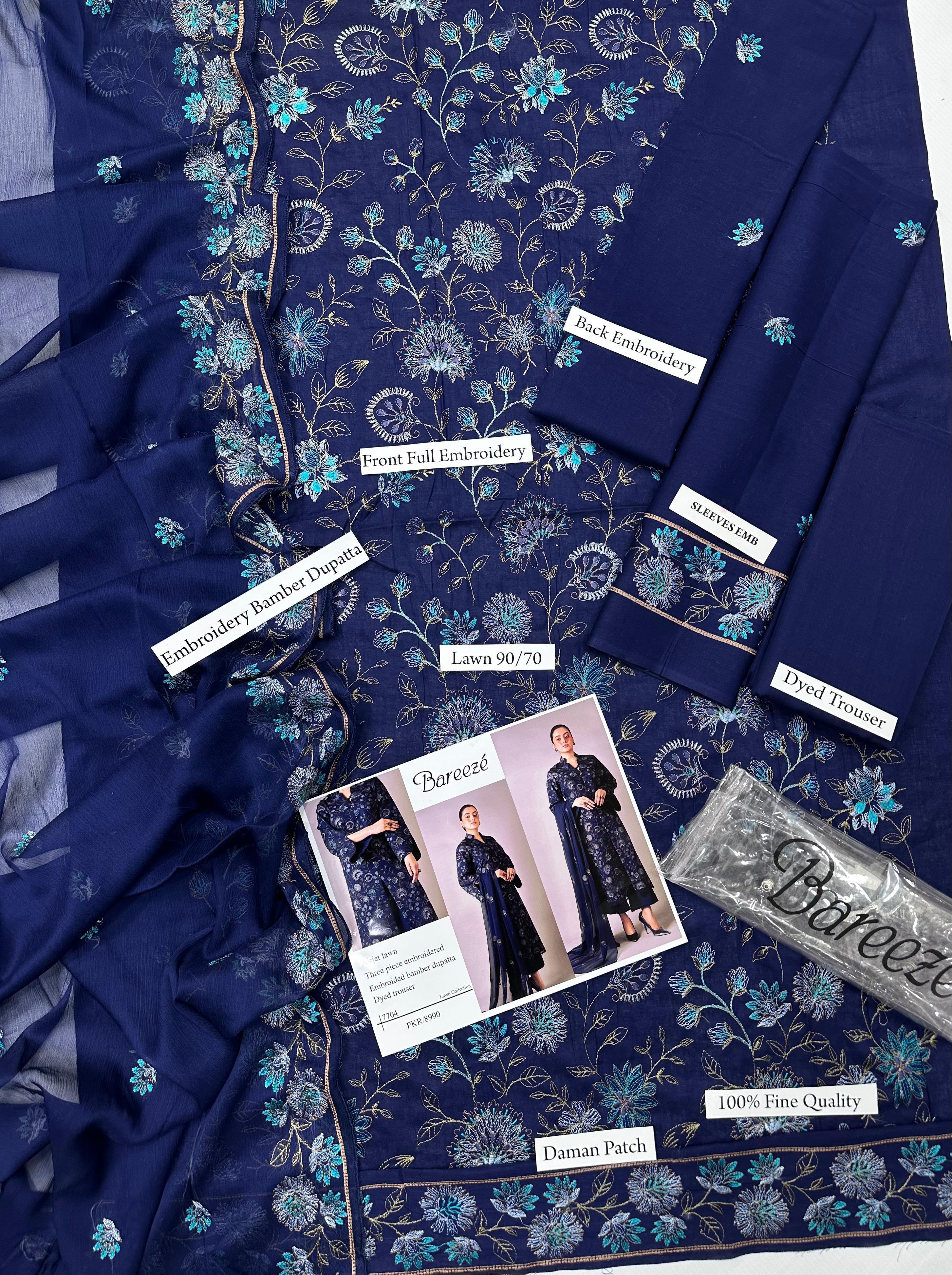 Bareeze Premium Airjet Lawn 3-Piece Suit