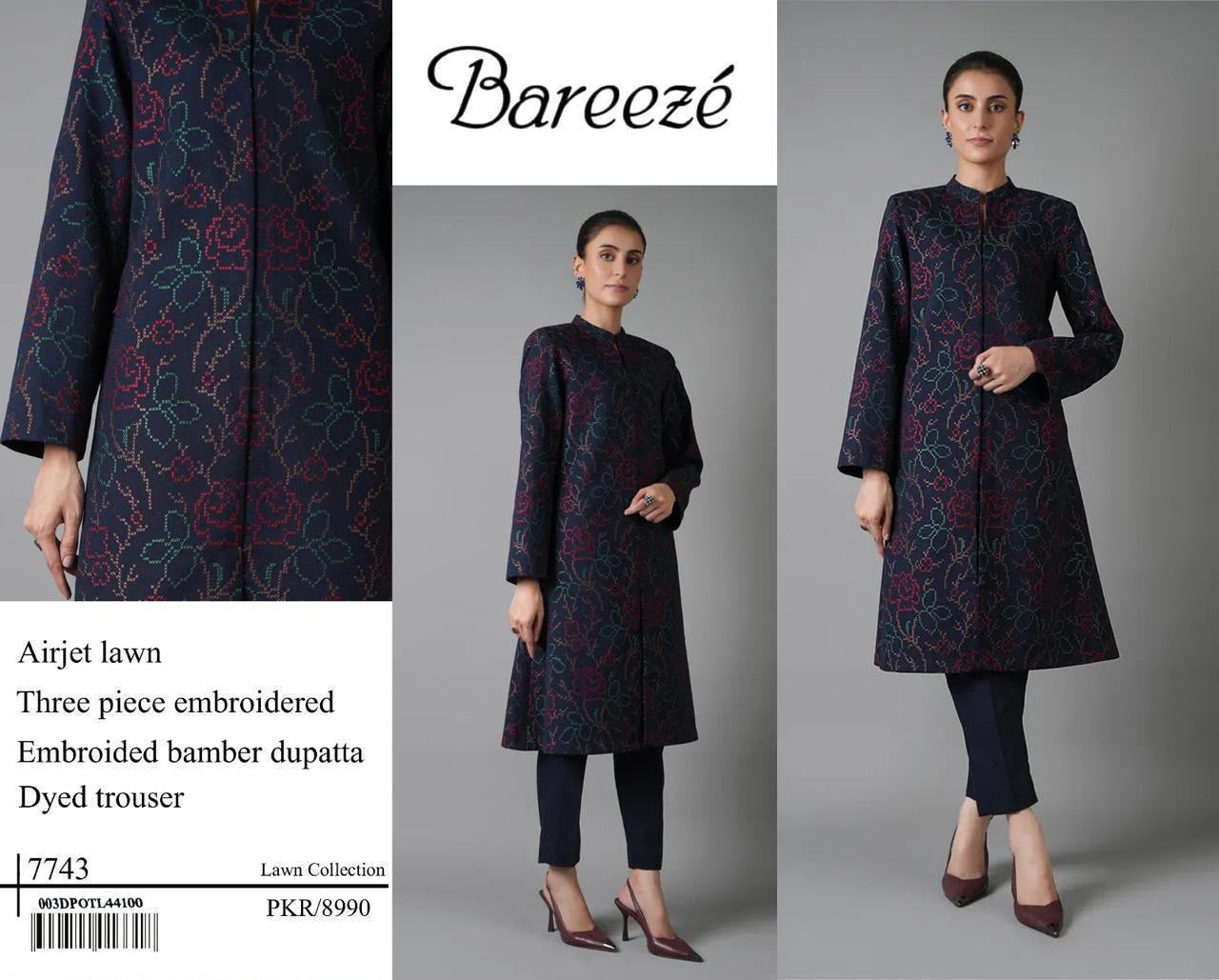 Bareeze Premium Airjet Lawn 3-Piece Suit