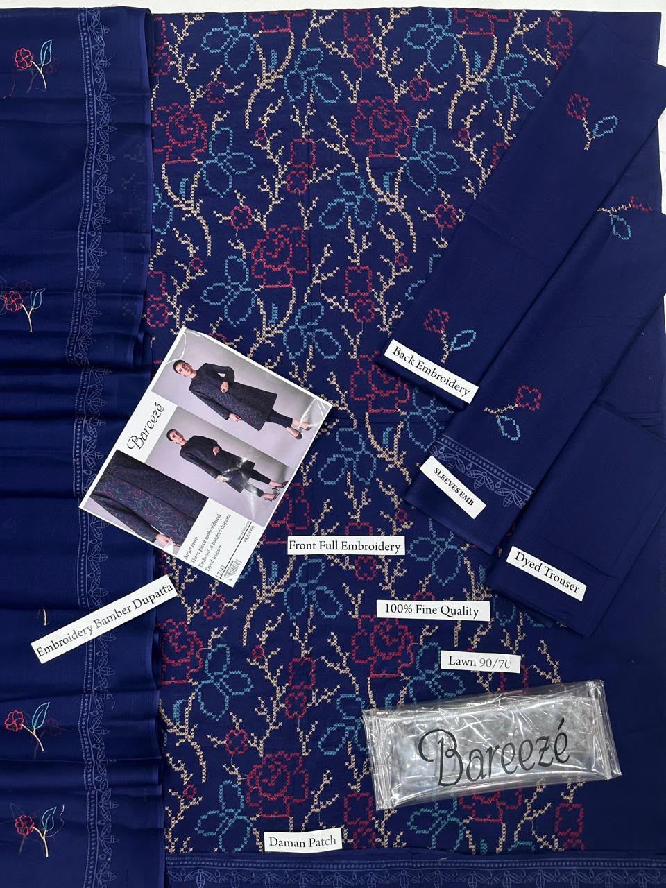 Bareeze Premium Airjet Lawn 3-Piece Suit