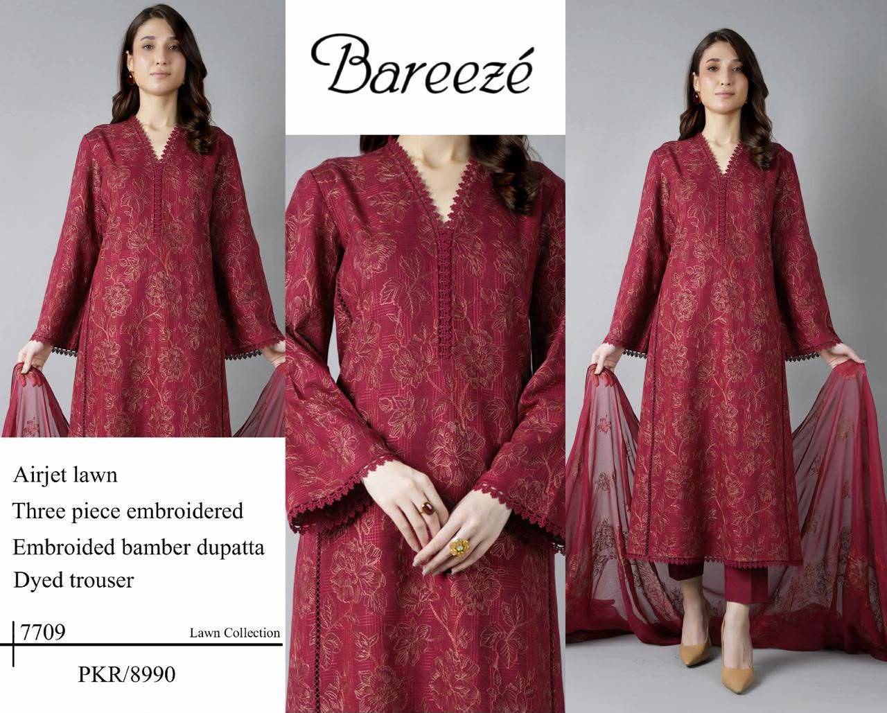 Bareeze Premium Airjet Lawn 3-Piece Suit