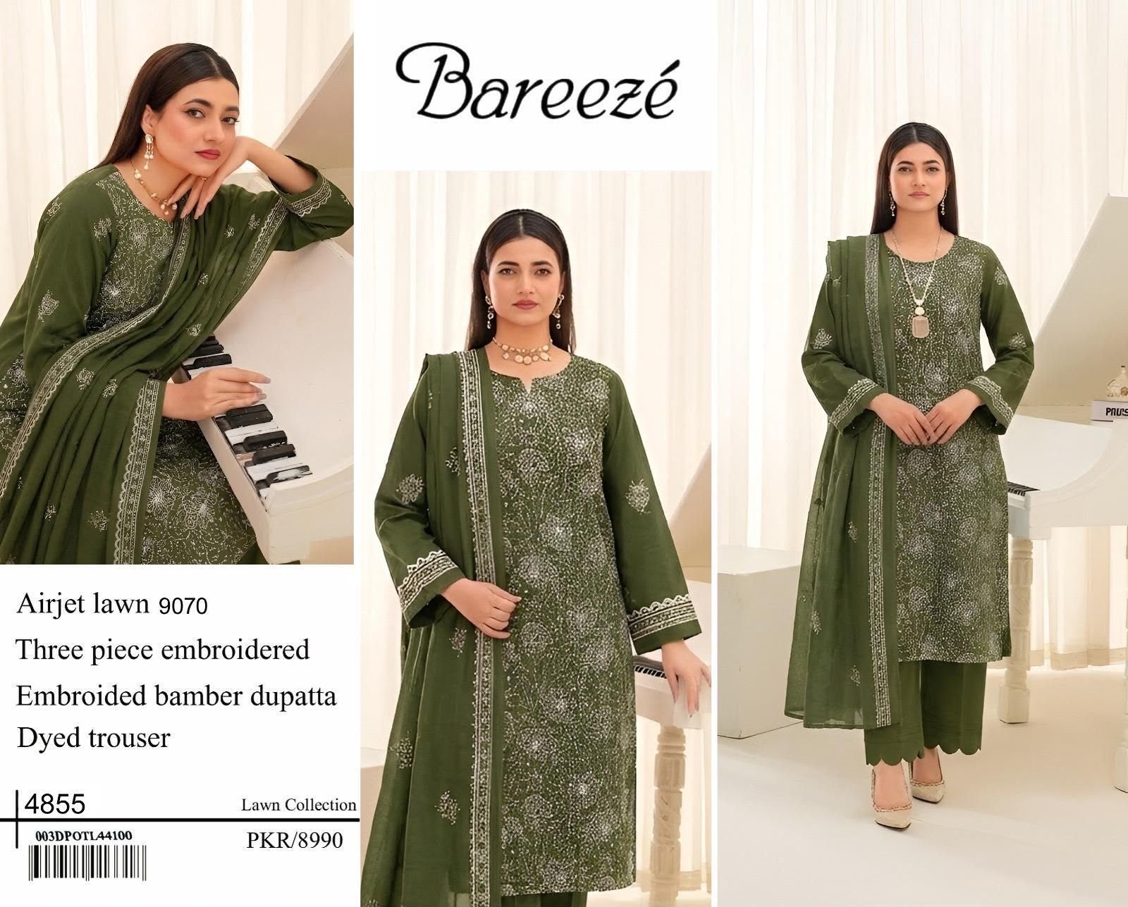 Bareeze Premium Airjet Lawn 3-Piece Suit