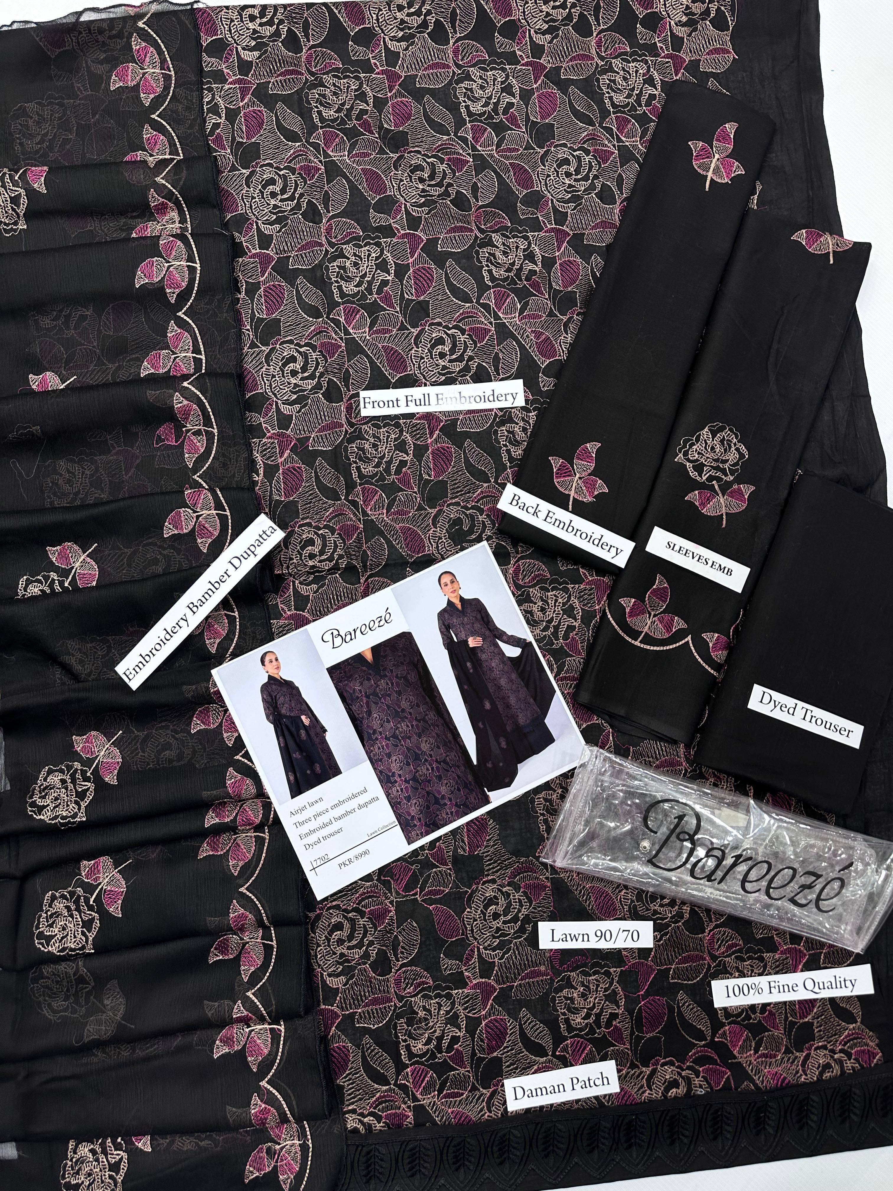 Bareeze Premium Airjet Lawn 3-Piece Suit