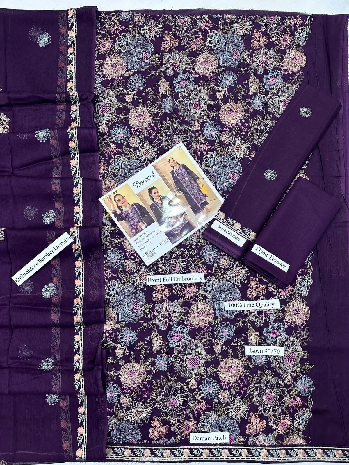 Bareeze Premium Airjet Lawn 3-Piece Suit