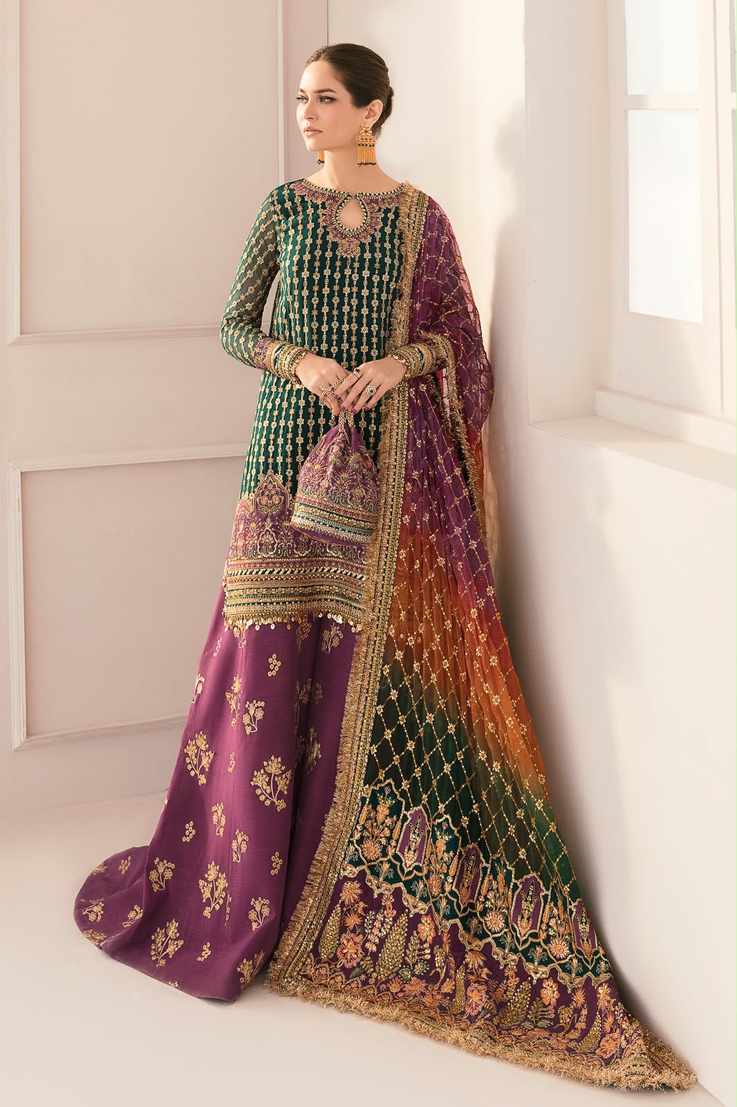 BAROQUE- ORGANZA Suit With SILK Trouser