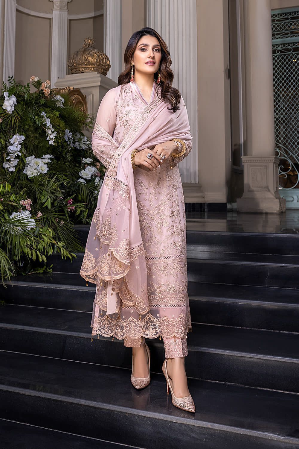 AZURE- chiffon embroidered luxury unstiched 3pc