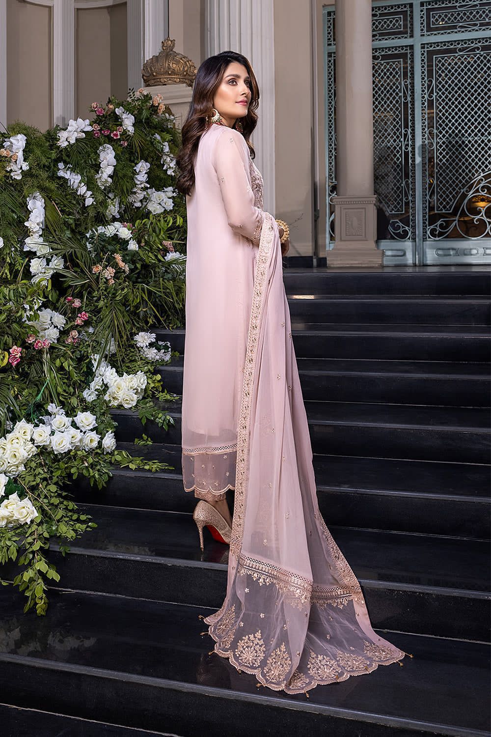 AZURE- chiffon embroidered luxury unstiched 3pc