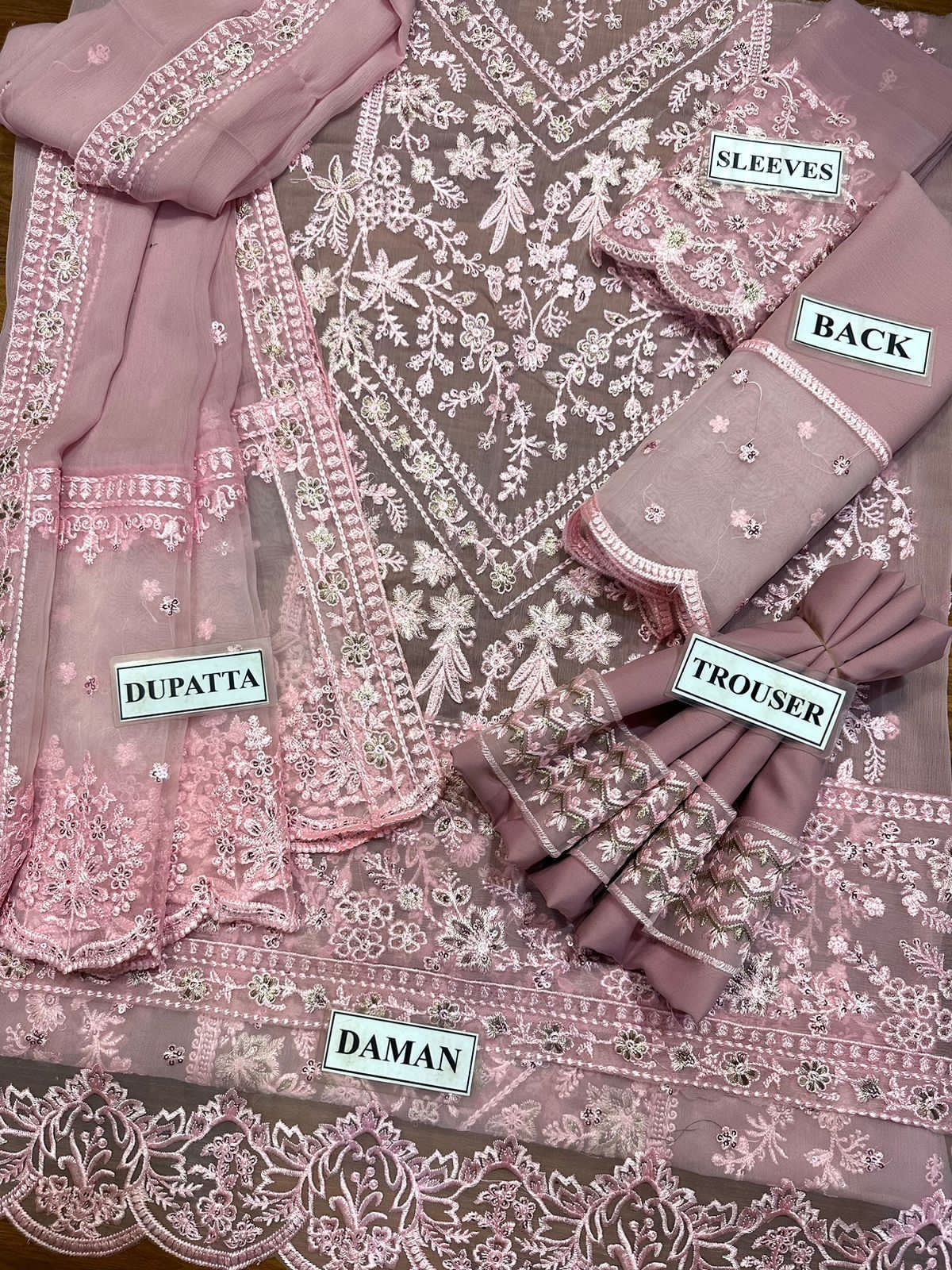 AZURE- chiffon embroidered luxury unstiched 3pc