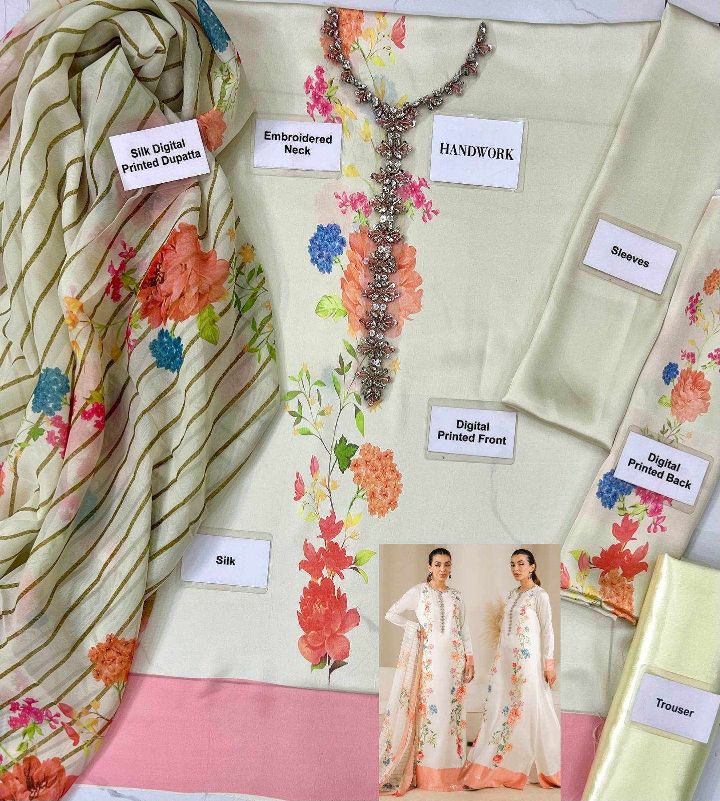 LULUSAR-3PCS UNSTITCHED SUIT