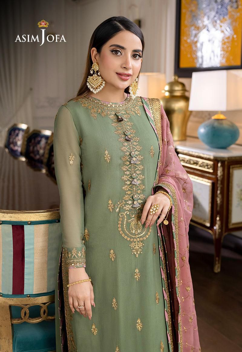 Asim jofa- 3 piece unstitched suit