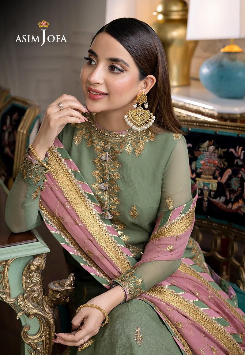 Asim jofa- 3 piece unstitched suit