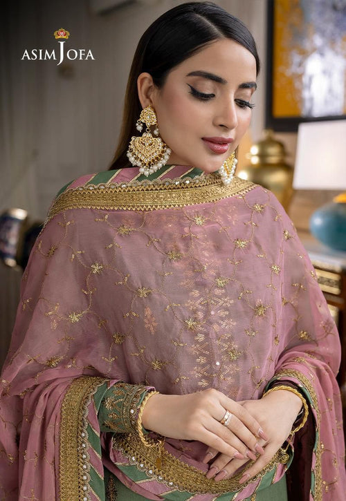 Asim jofa- 3 piece unstitched suit