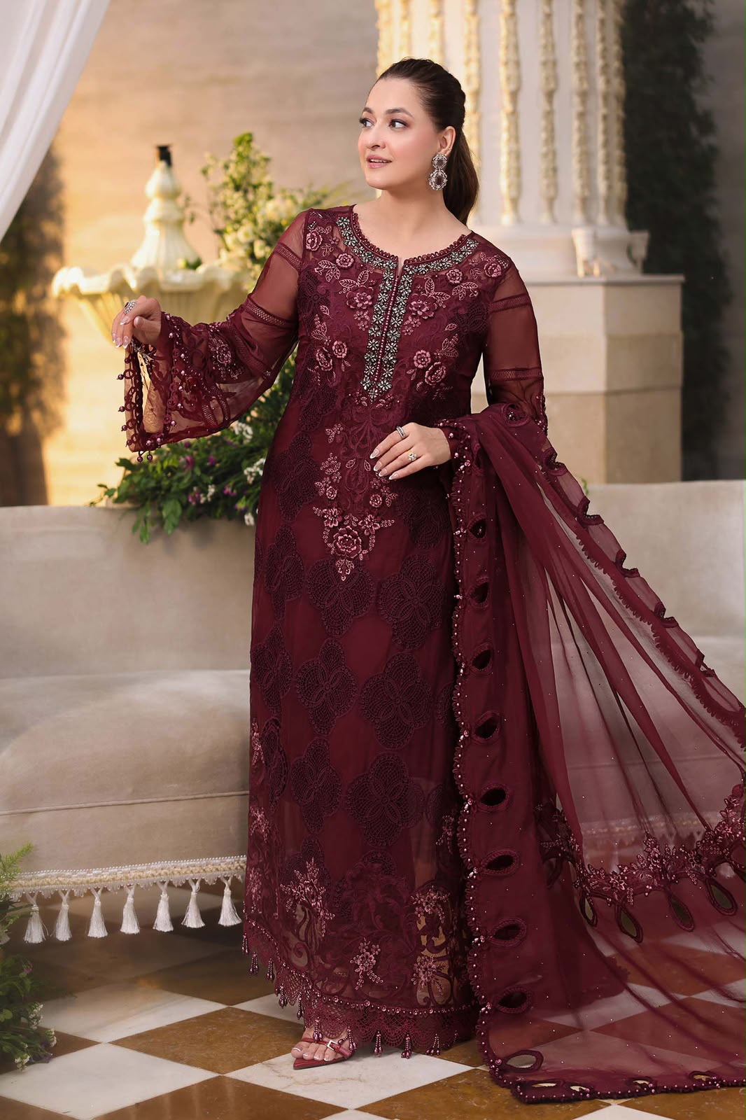 MARIA.B- Chiffon 3 Piece Suit