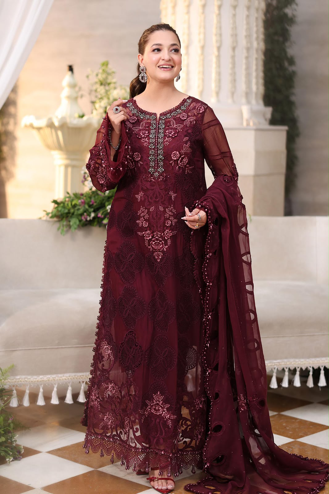 MARIA.B- Chiffon 3 Piece Suit