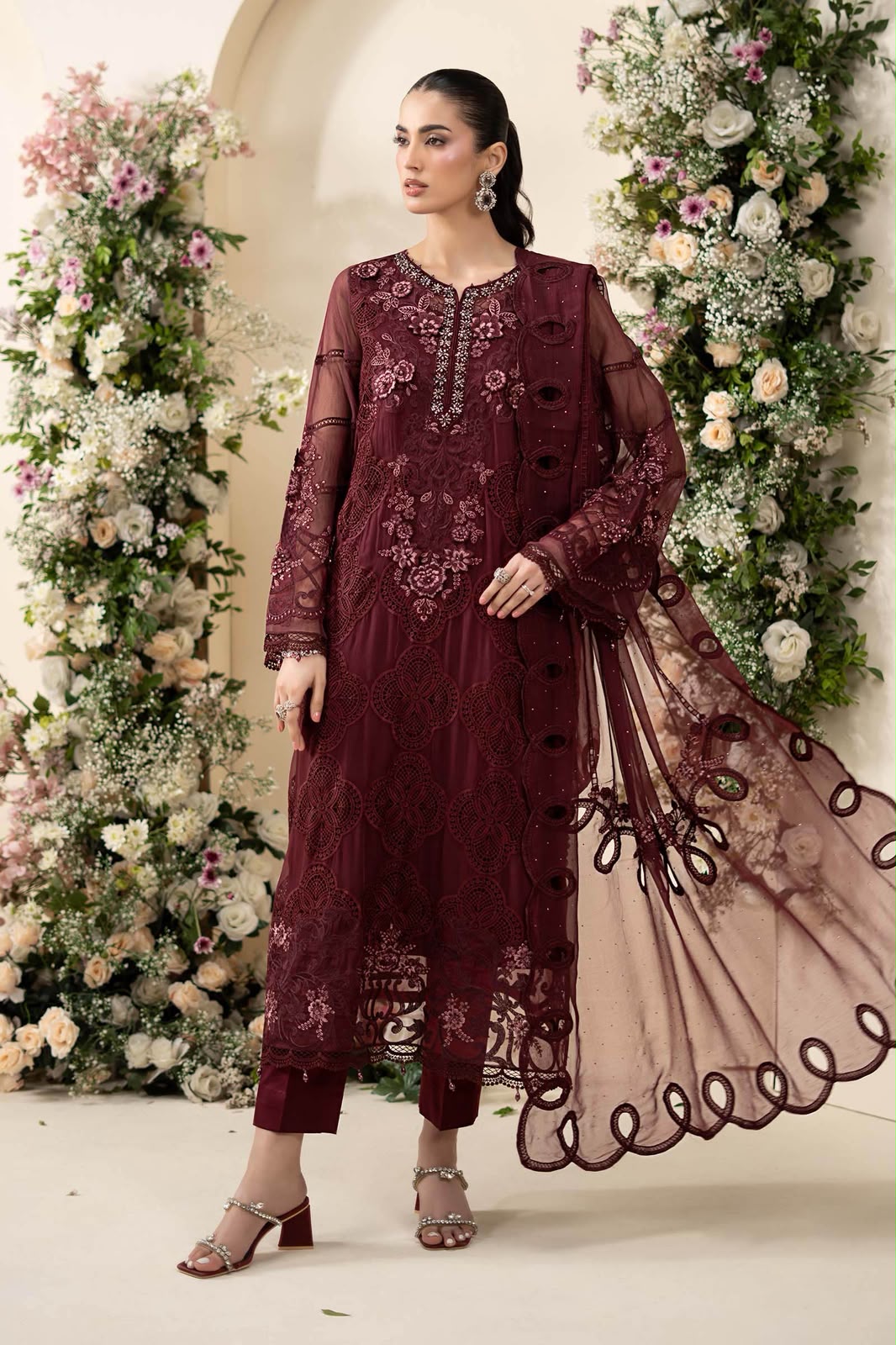 MARIA.B- Chiffon 3 Piece Suit