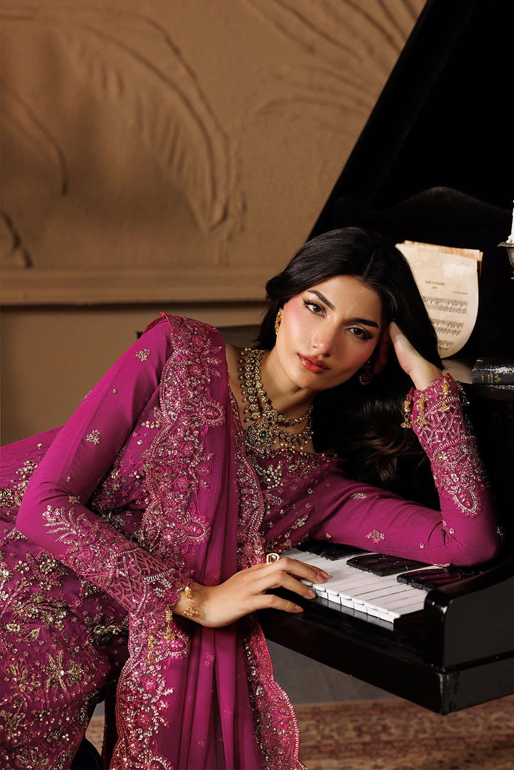 EMAAN ADEEL Luxury 3 Piece Chiffon