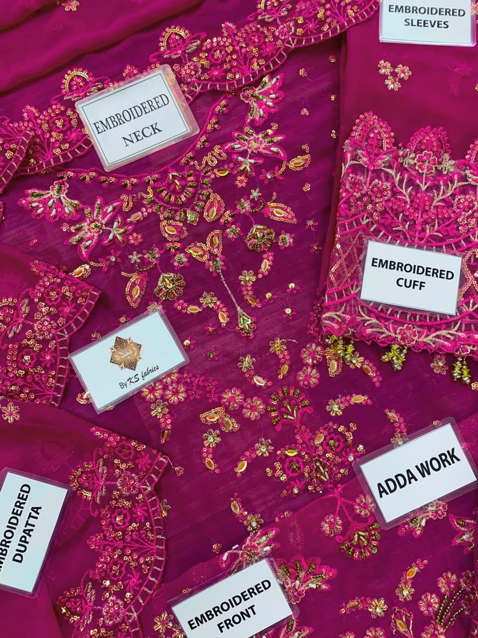 EMAAN ADEEL Luxury 3 Piece Chiffon
