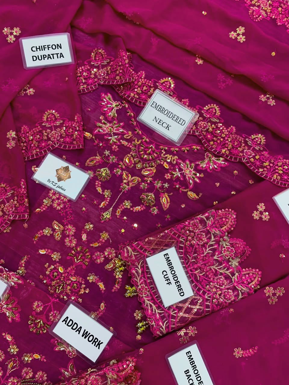 EMAAN ADEEL Luxury 3 Piece Chiffon