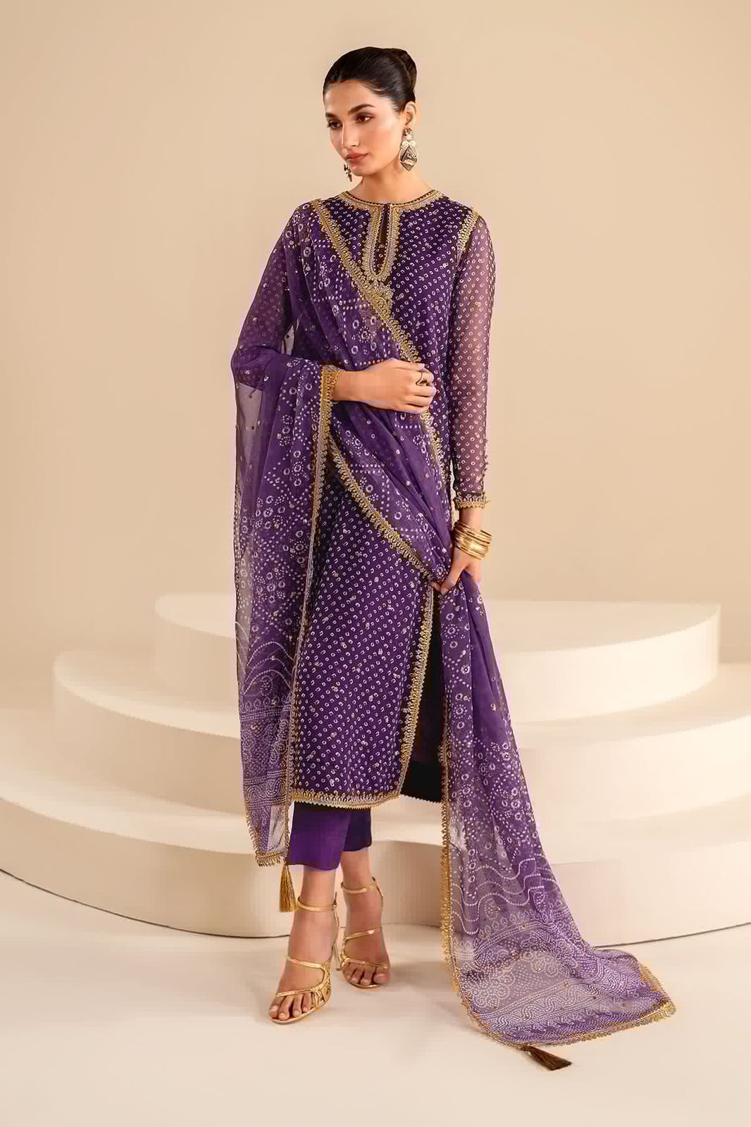 BAROOQUE-Embroidered Chiffon