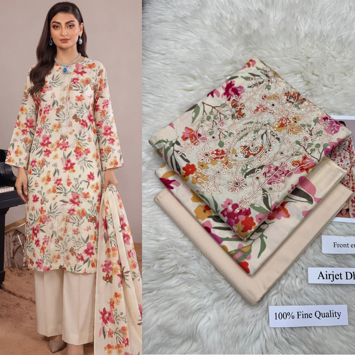 Dhanak with Dhanak Dupatta 3 Piece suit