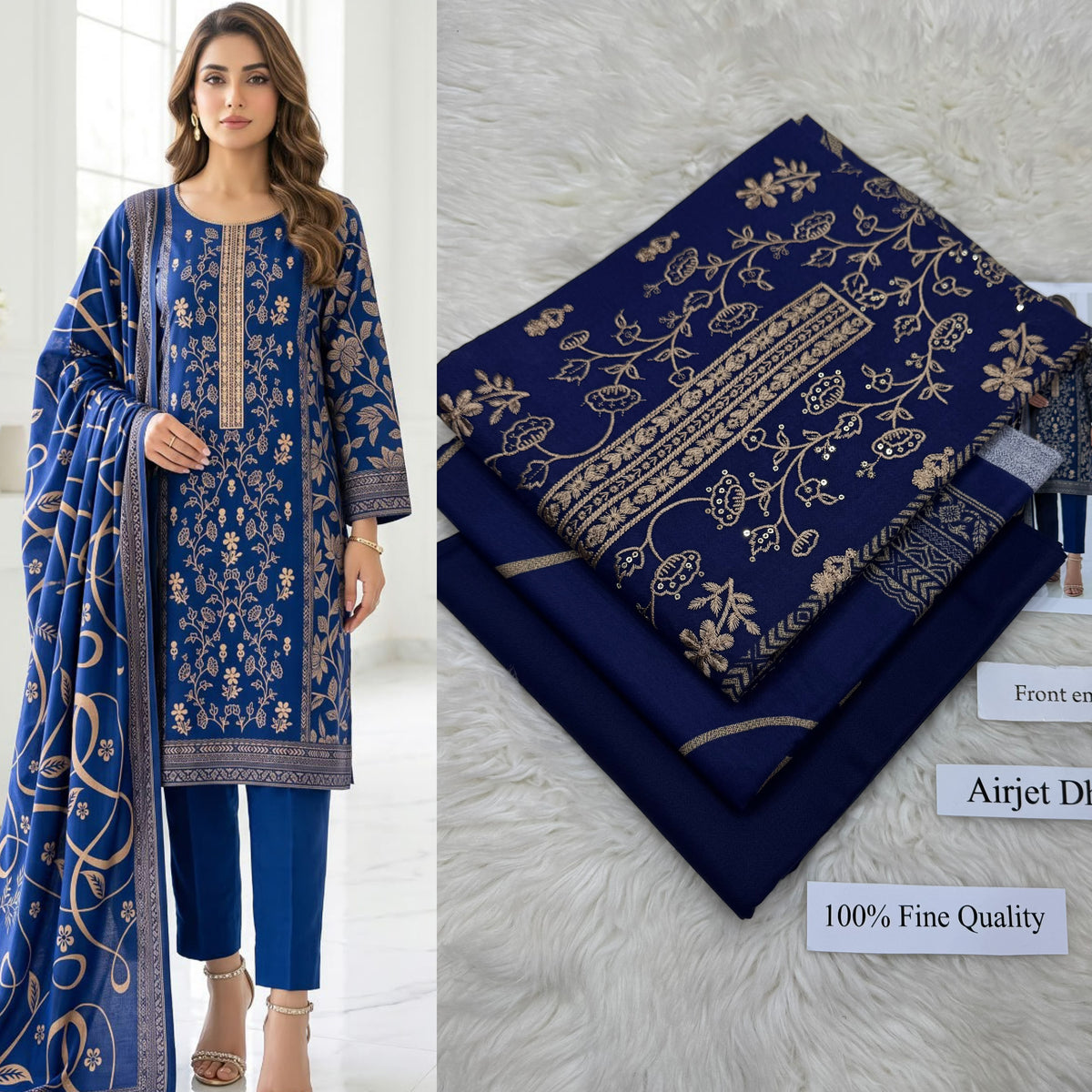 Dhanak with Dhanak Dupatta 3 Piece suit