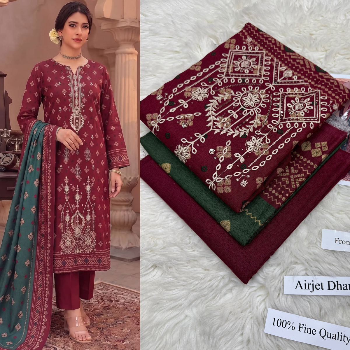 Dhanak with Dhanak Dupatta 3 Piece suit
