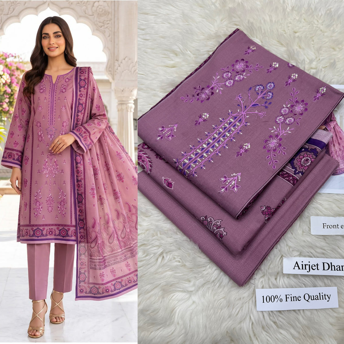 Dhanak with Dhanak Dupatta 3 Piece suit