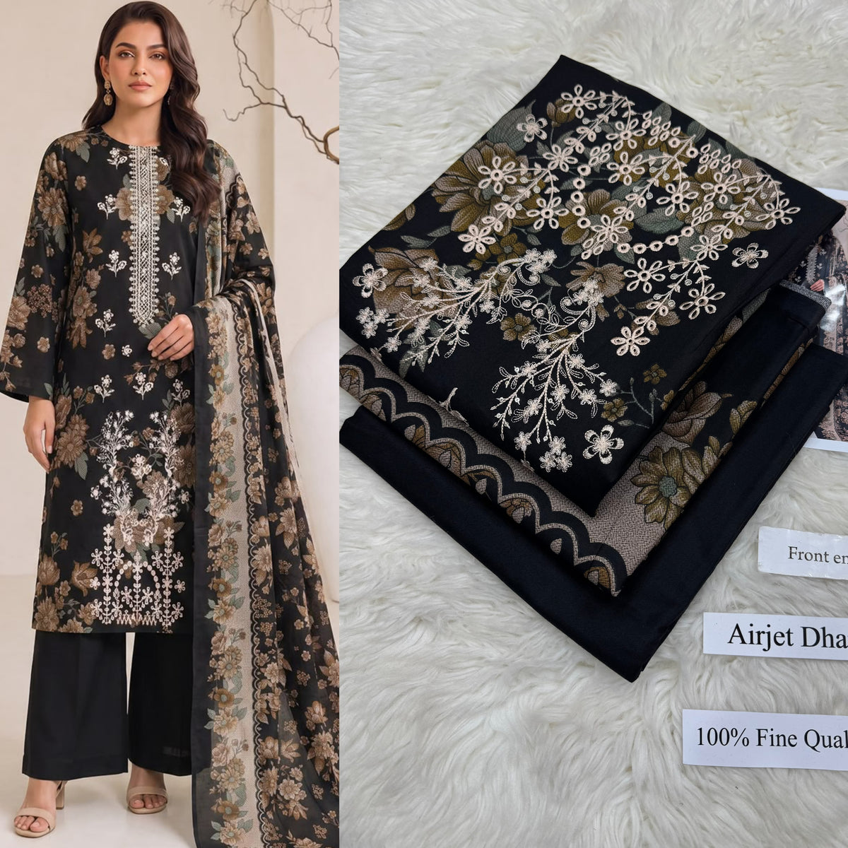 Dhanak with Dhanak Dupatta 3 Piece suit
