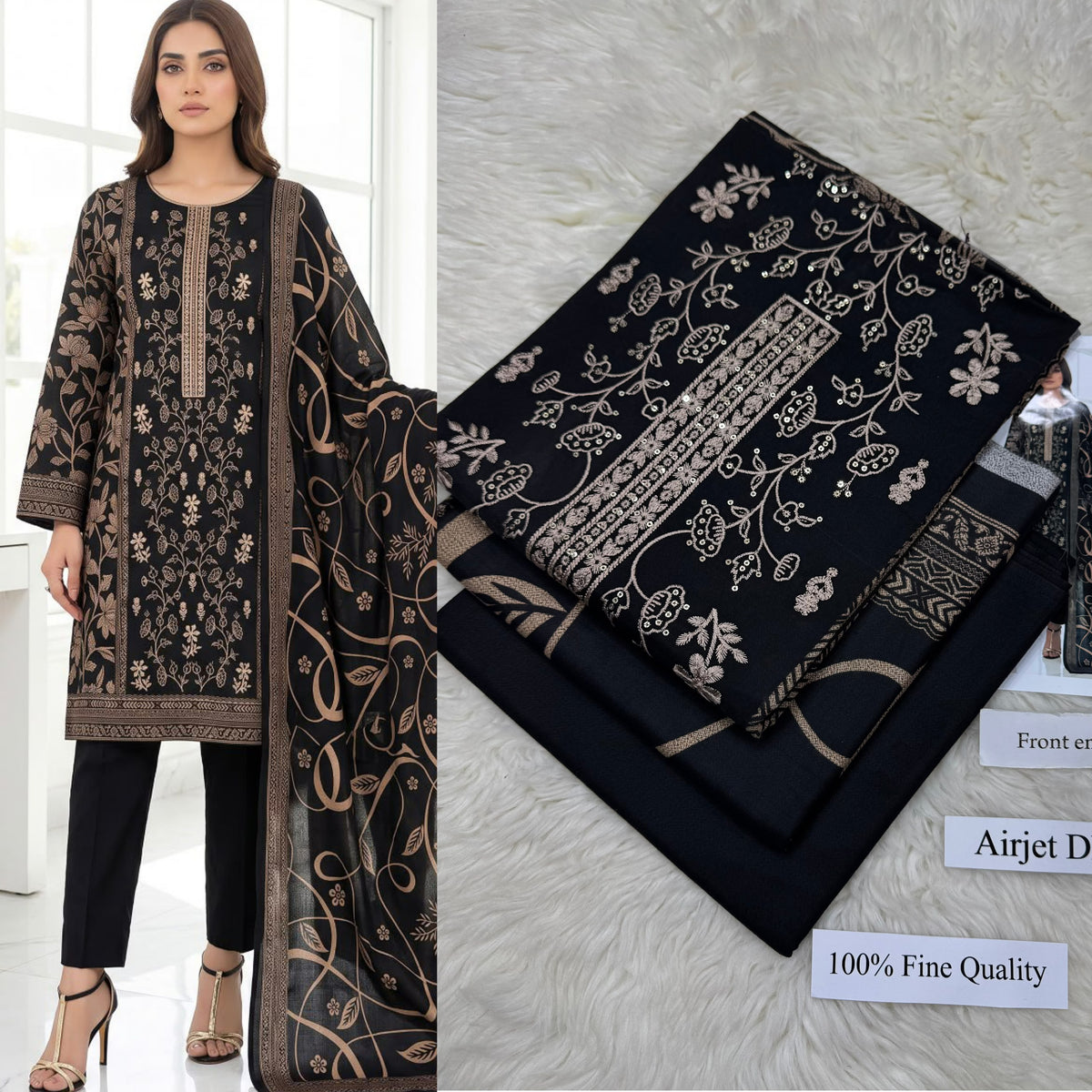 Dhanak with Dhanak Dupatta 3 Piece suit