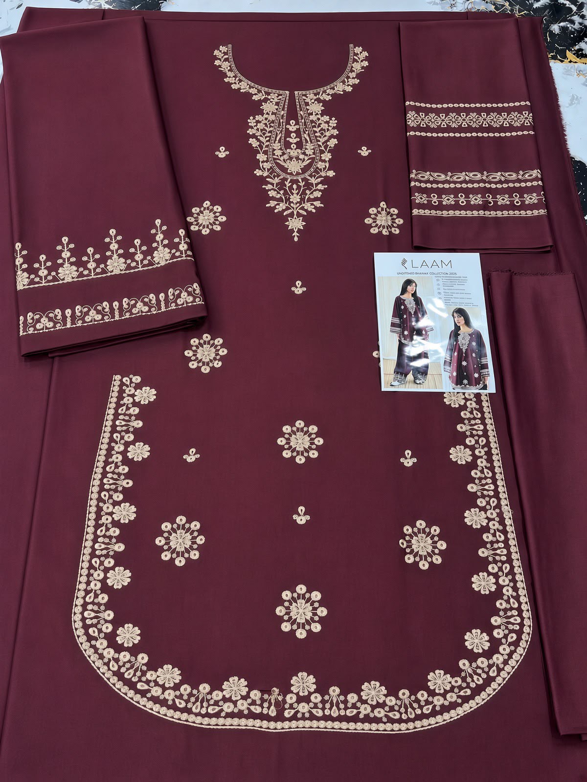 LAAM-DHANAK EMBROIDERED 2PC