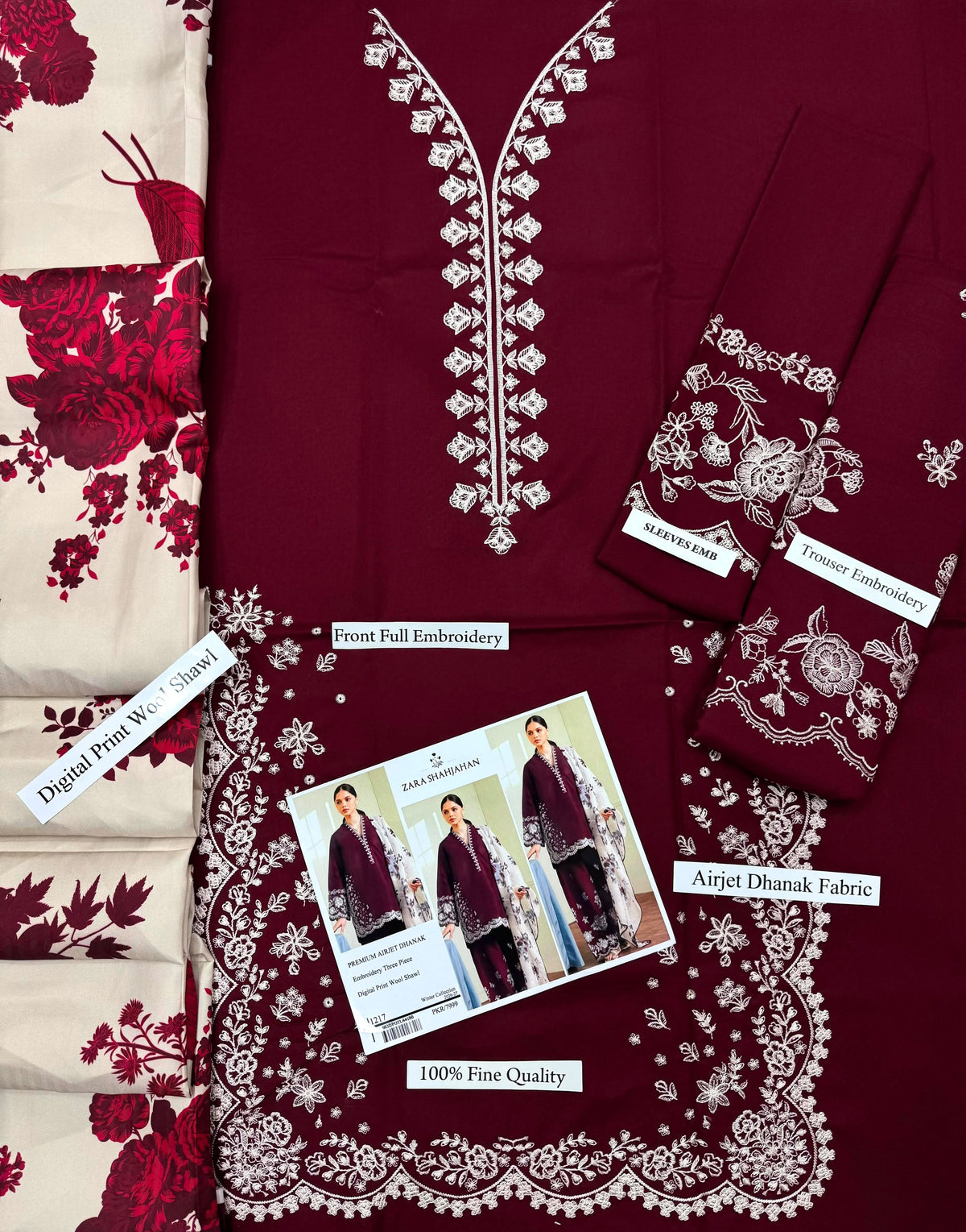 ZARA SHAJAHAN — Dhanak 3-Piece Suit
