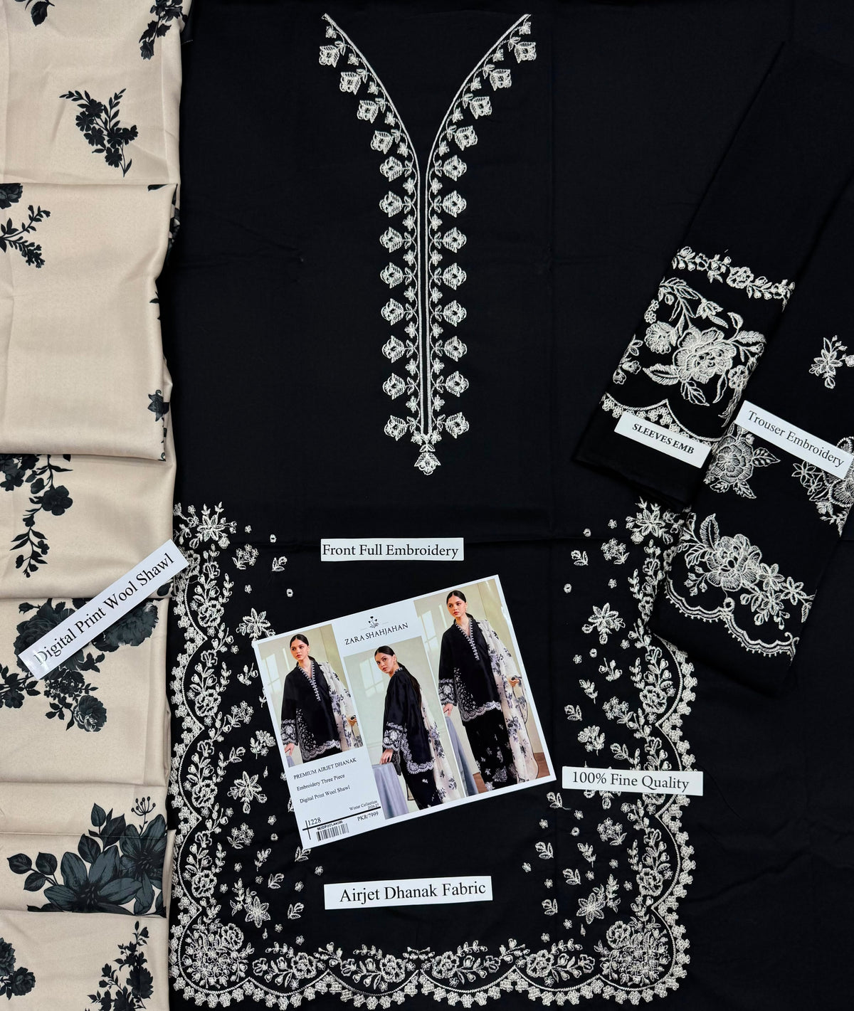 ZARA SHAJAHAN — Dhanak 3-Piece Suit