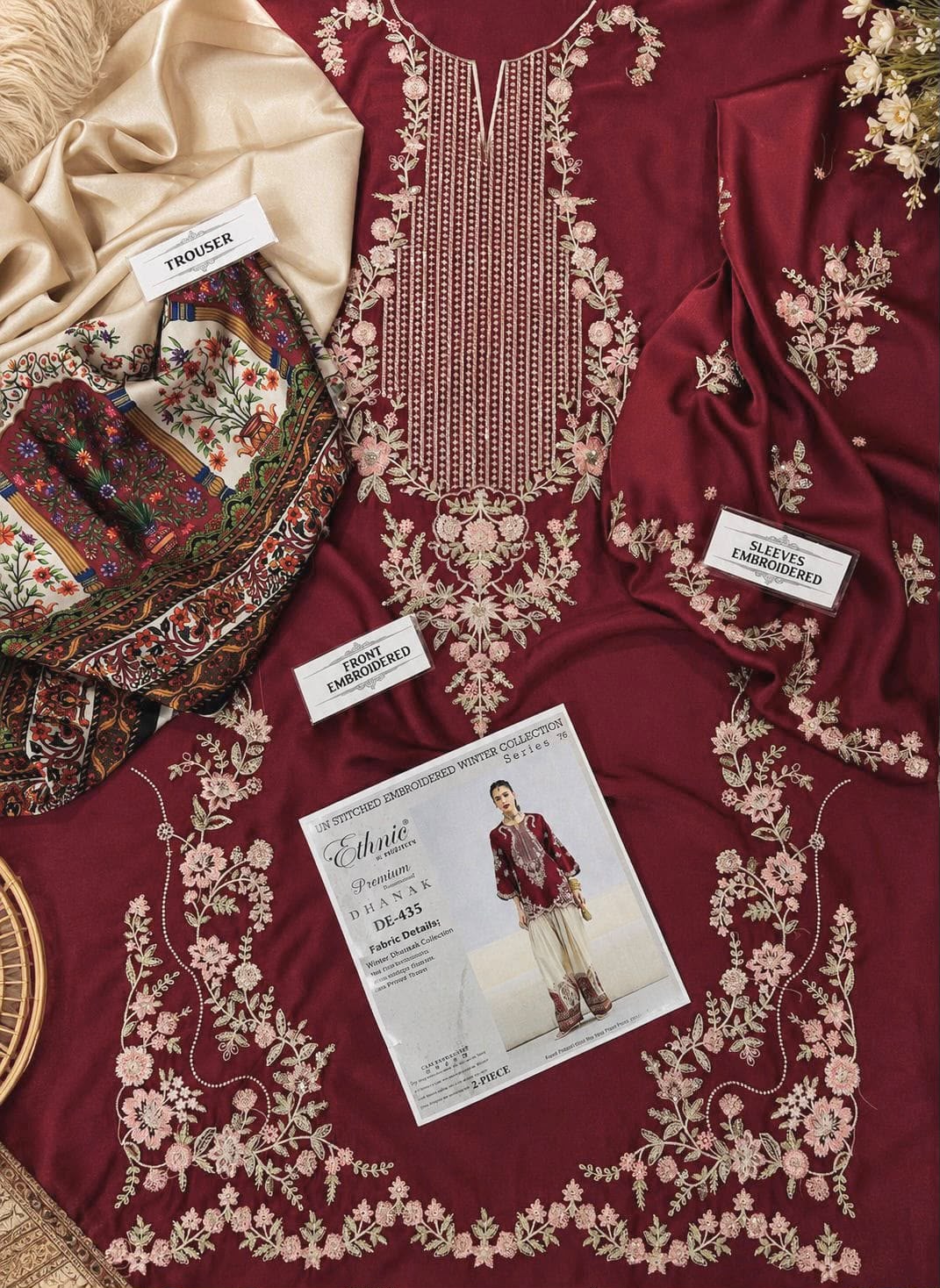 ETHNIC — DHANAK EMBROIDERED 2PC
