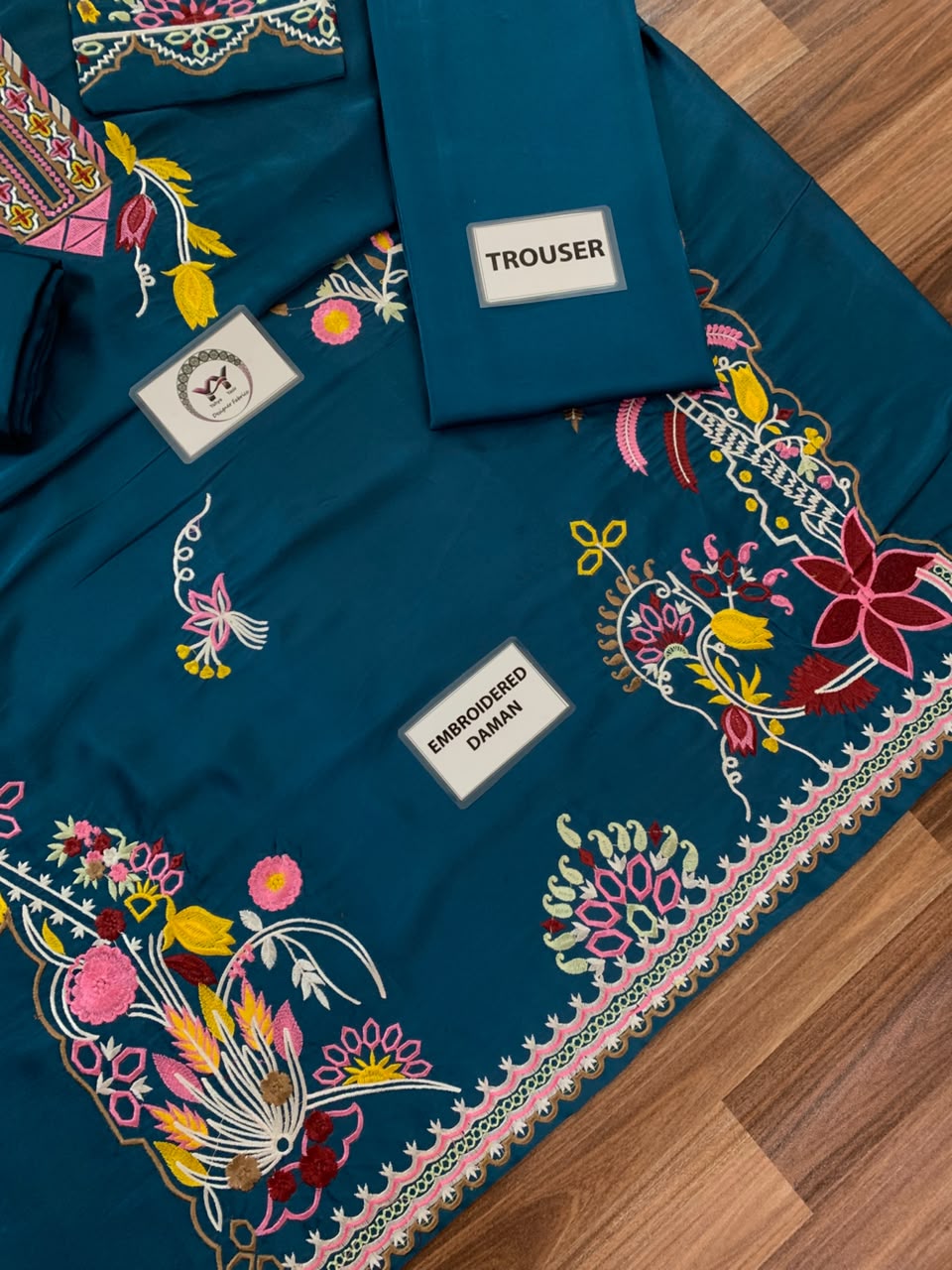 ETHNIC- 2PC UNSTITCHED SILK KAFTAN