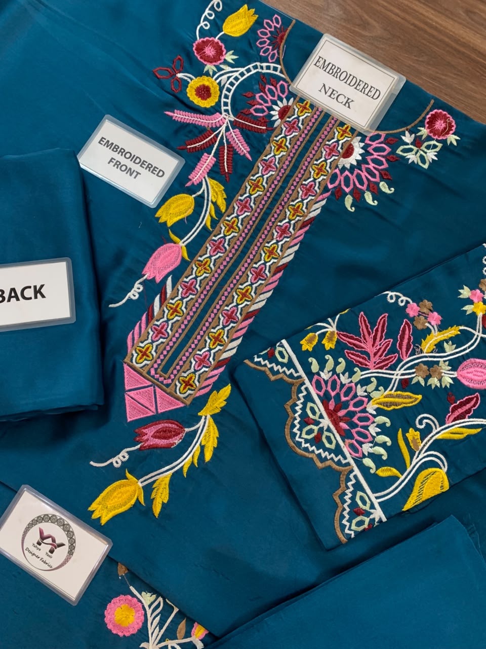 ETHNIC- 2PC UNSTITCHED SILK KAFTAN