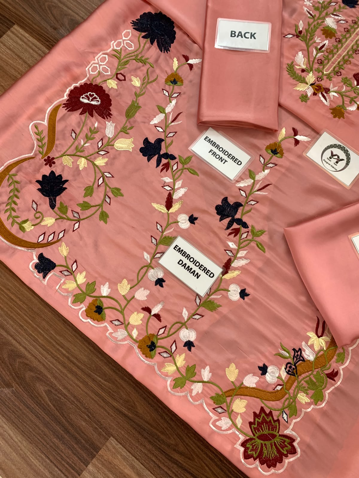 ETHNIC- 2PC UNSTITCHED SILK KAFTAN