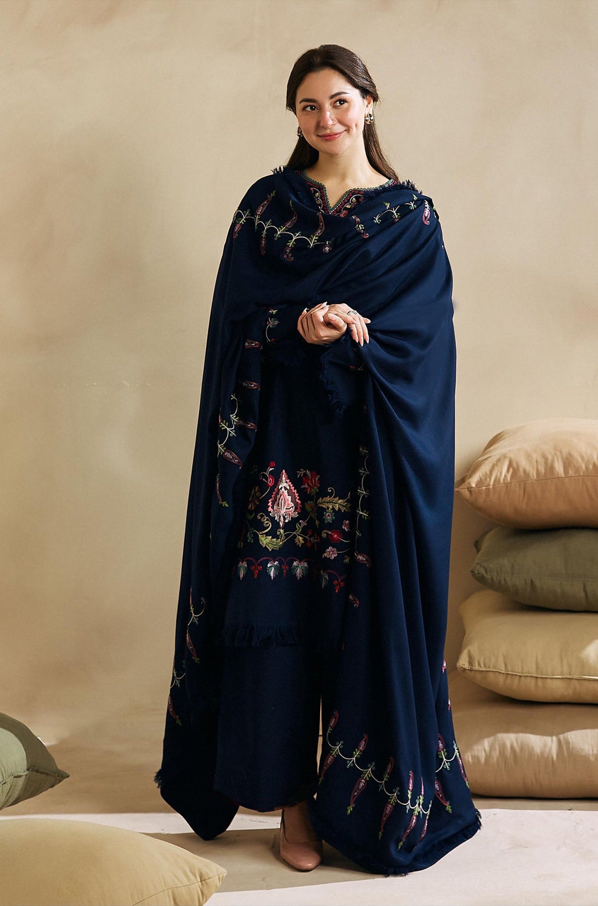 QALAMKAR – PREMIUM 3PC DHANAK SUIT