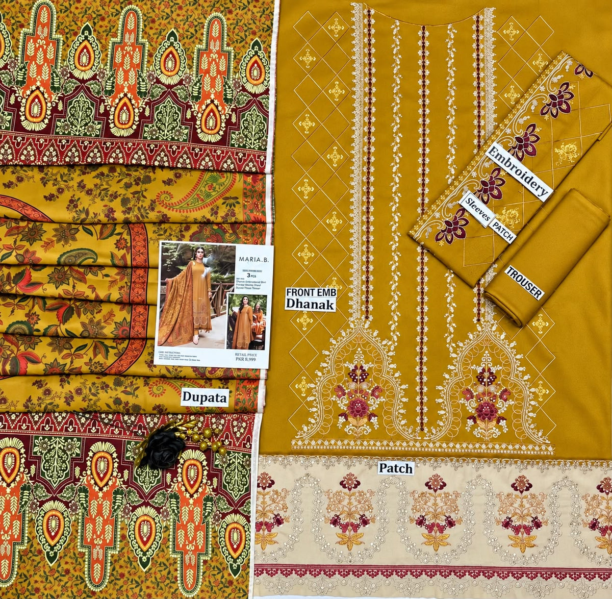 MARIA B – WINTER DHANAK Premium 3PC Suit