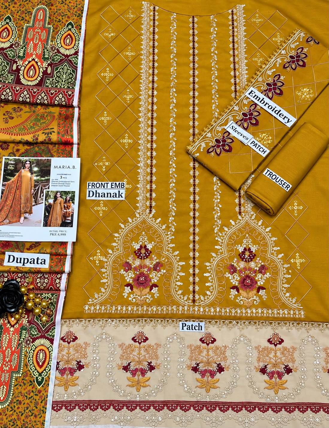 MARIA B – WINTER DHANAK Premium 3PC Suit