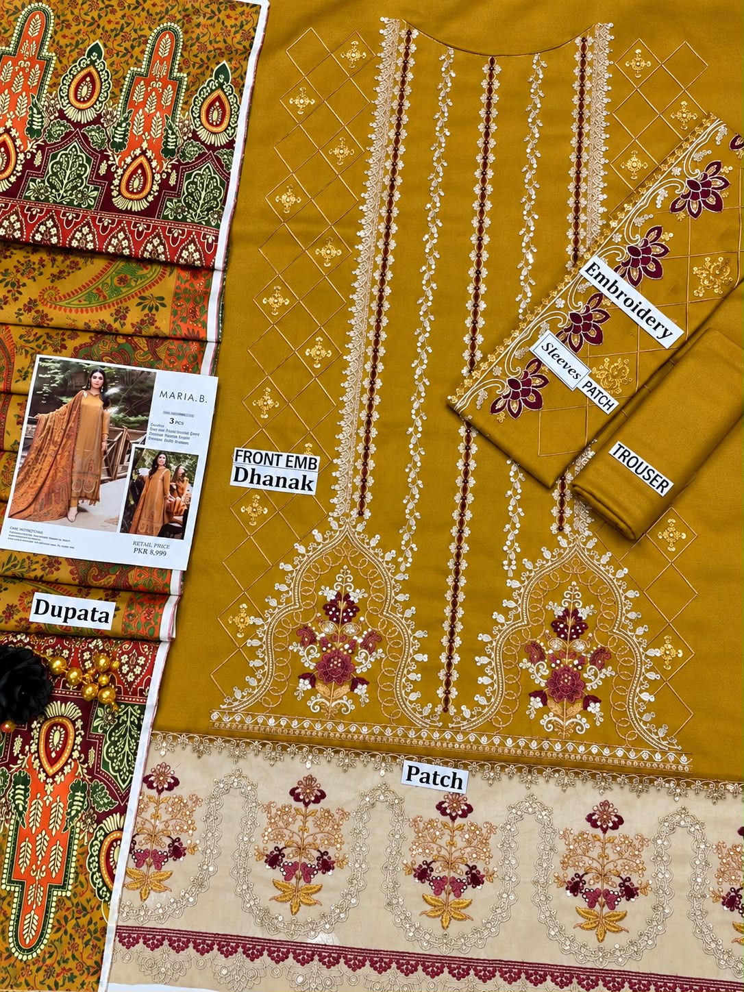 MARIA B – WINTER DHANAK Premium 3PC Suit