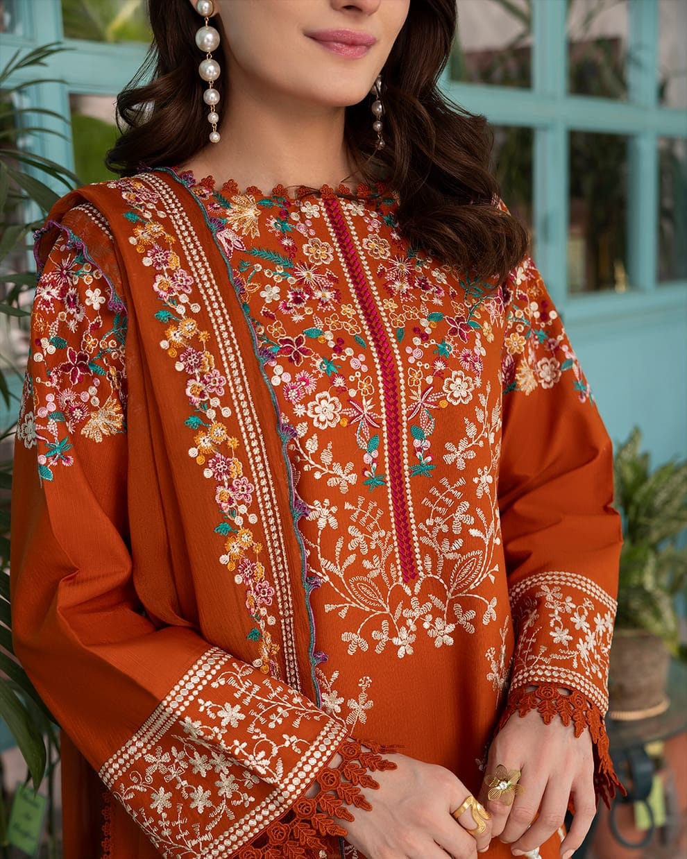 JAZMIN – WINTER DHANAK Premium Heavy Embroidered 3PC